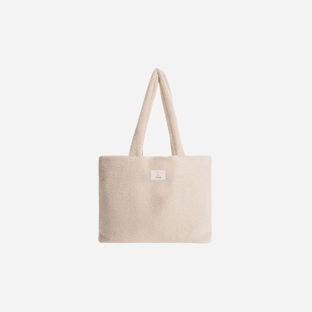 Minimal Peluş Anne-Bebek Bakım Çantası - Bej