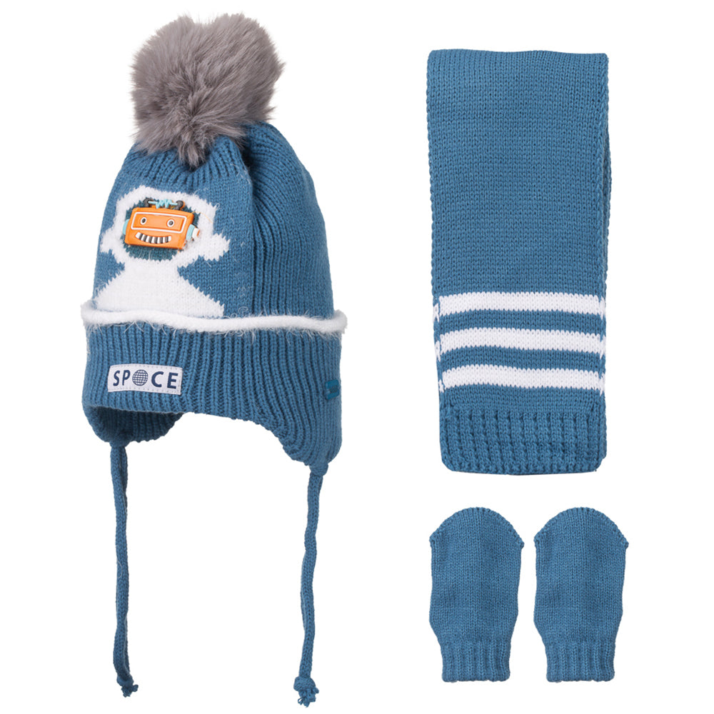 Atkı Bere Eldiven Space 3'lü Takım 0-18 Aylık Erkek